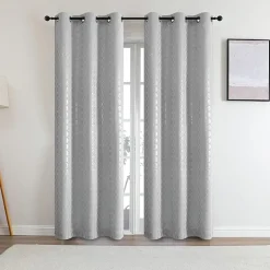 Regal Home Tobias Grommet Top Energy Saving Embossed Blackout Set of 2 Curtain Panel
