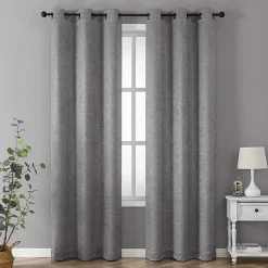 Regal Home Vista Embossed Grommet Top Energy Saving Embossed Blackout Set of 2 Curtain Panel