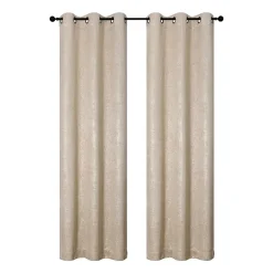 Regal Home Vista Embossed Grommet Top Energy Saving Embossed Blackout Set of 2 Curtain Panel