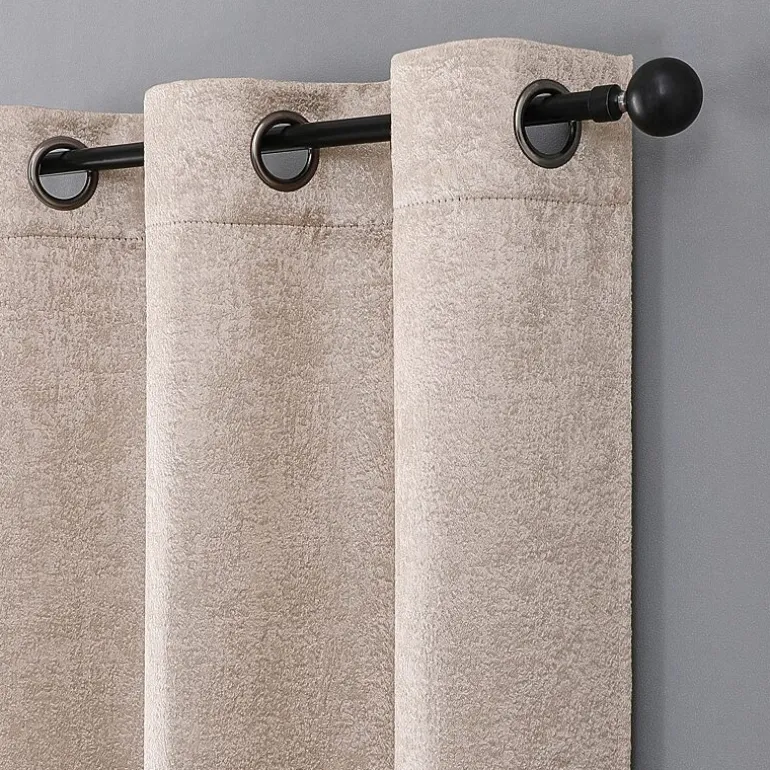 Regal Home Vista Embossed Grommet Top Energy Saving Embossed Blackout Set of 2 Curtain Panel