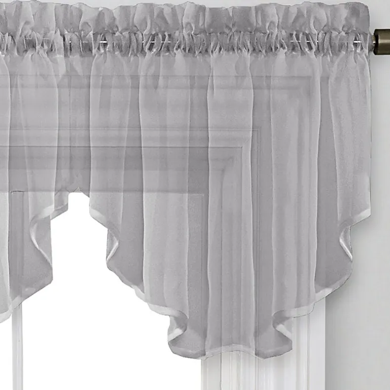 Regal Home Voile Solid Rod Pocket Ascot Valance