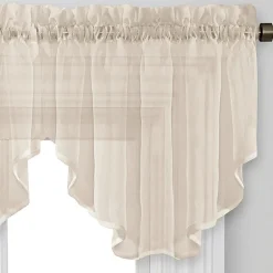 Regal Home Voile Solid Rod Pocket Ascot Valance