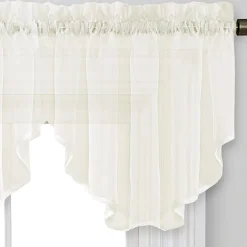 Regal Home Voile Solid Rod Pocket Ascot Valance