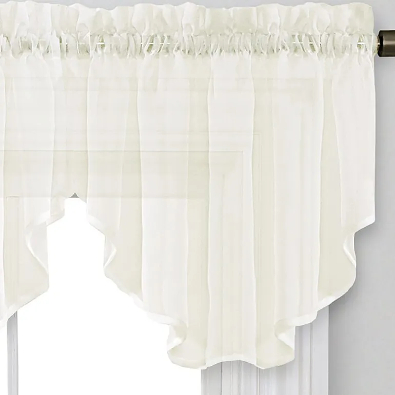 Regal Home Voile Solid Rod Pocket Ascot Valance