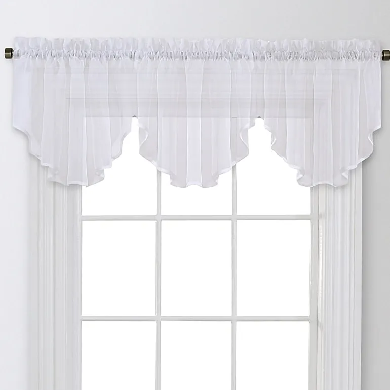 Regal Home Voile Solid Rod Pocket Ascot Valance