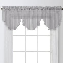 Regal Home Voile Solid Rod Pocket Ascot Valance