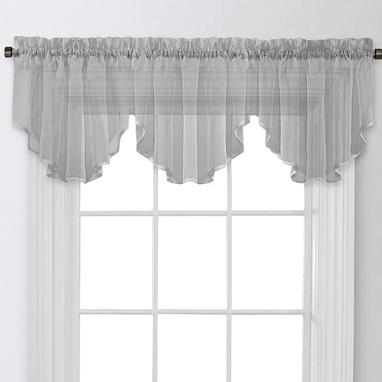 Regal Home Voile Solid Rod Pocket Ascot Valance