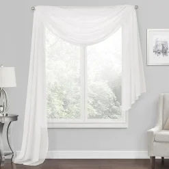 Regal Home Voile Solid Scarf Valance
