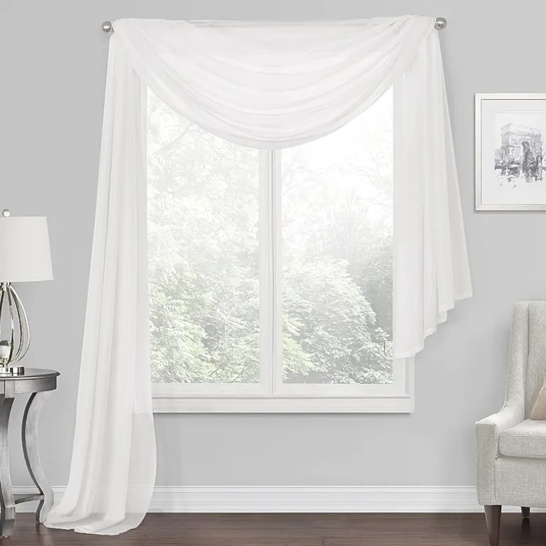 Regal Home Voile Solid Scarf Valance