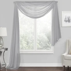 Regal Home Voile Solid Scarf Valance