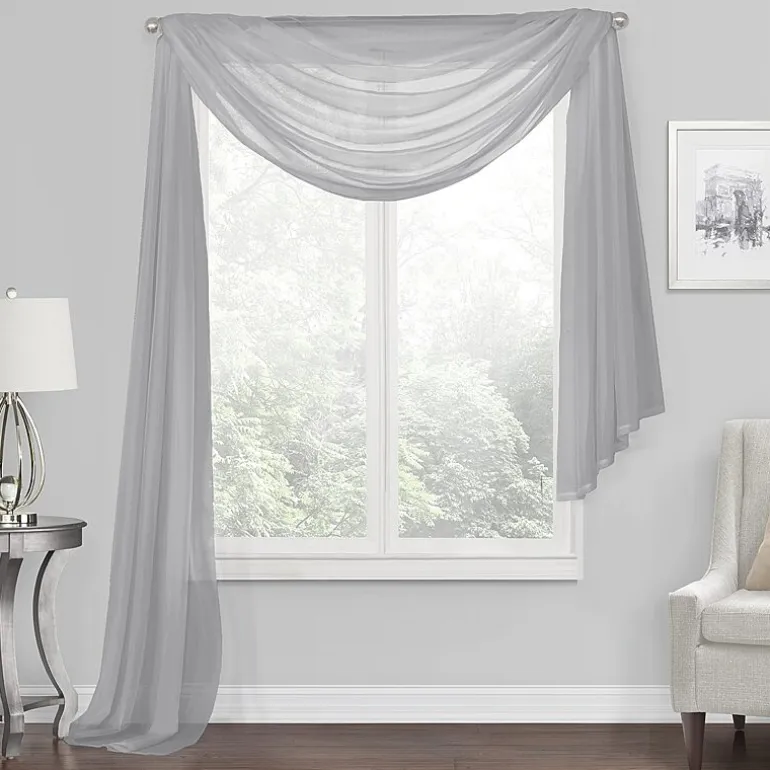 Regal Home Voile Solid Scarf Valance