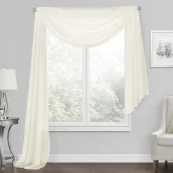 Regal Home Voile Solid Scarf Valance