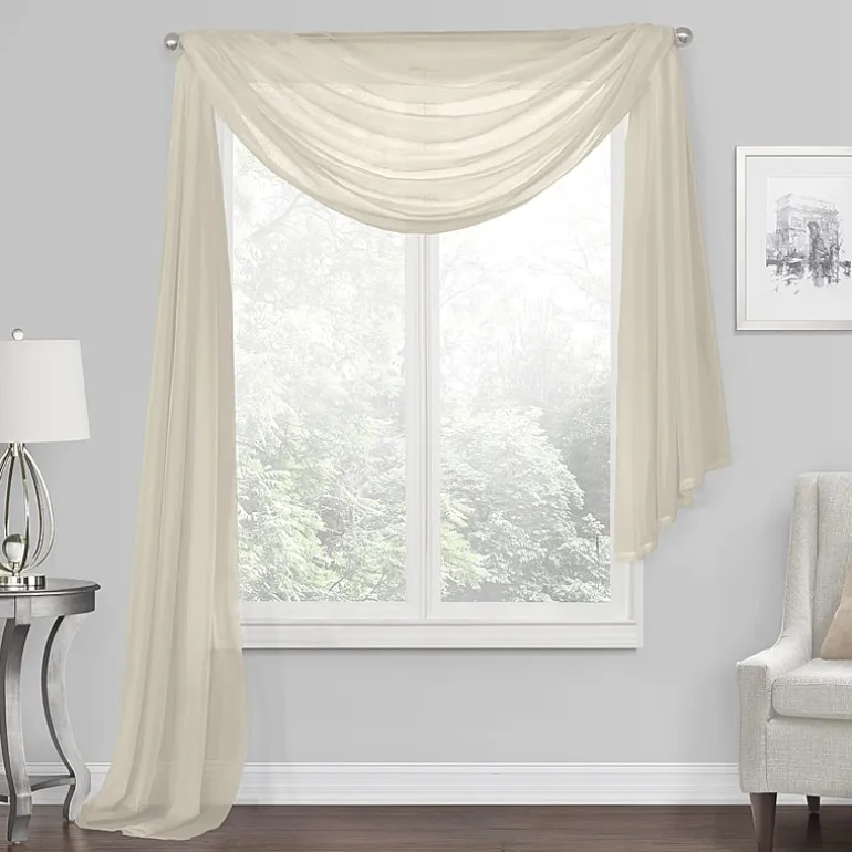 Regal Home Voile Solid Scarf Valance
