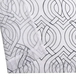 Regal Home Willa Grommet Top Embroidered Sheer Set of 2 Curtain Panel