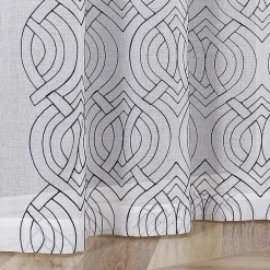 Regal Home Willa Grommet Top Embroidered Sheer Set of 2 Curtain Panel