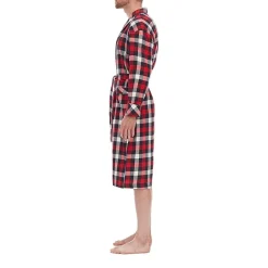 Residence Mens Big and Tall Flannel Long Sleeve Long Length Robe