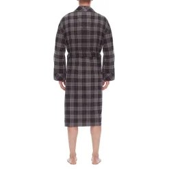 Residence Mens Big and Tall Flannel Long Sleeve Long Length Robe