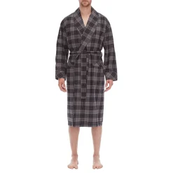 Residence Mens Big and Tall Flannel Long Sleeve Long Length Robe