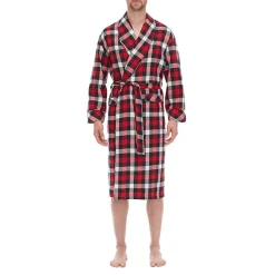 Residence Mens Big and Tall Flannel Long Sleeve Long Length Robe