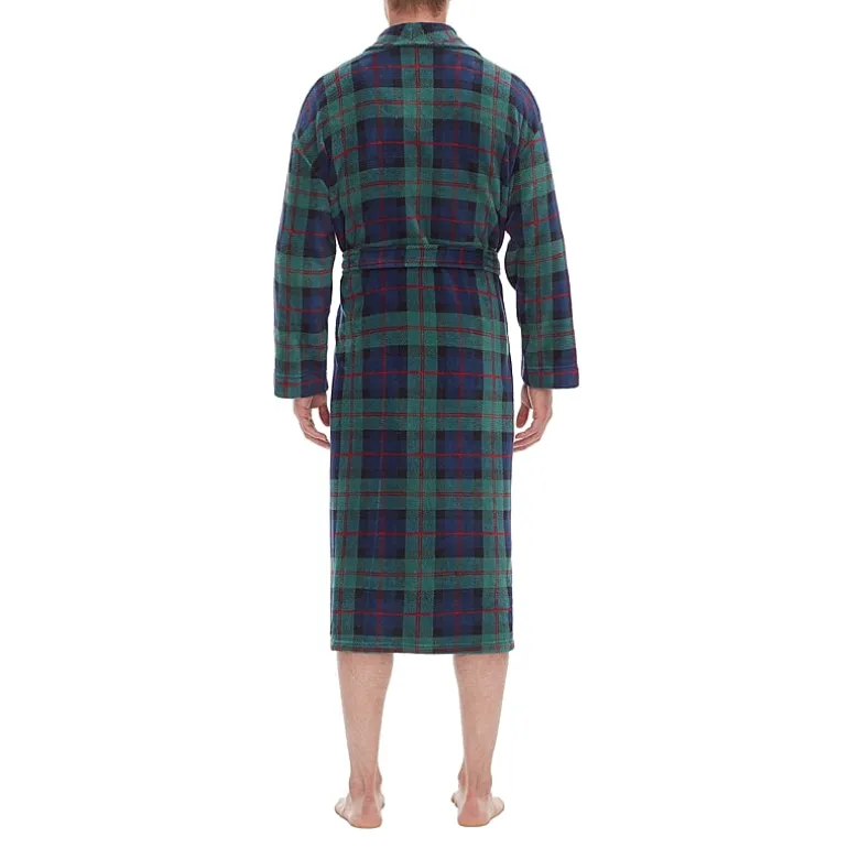 Residence Mens Big and Tall Fleece Long Sleeve Long Length Robe