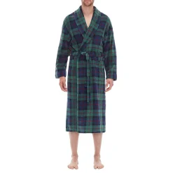 Residence Mens Big and Tall Fleece Long Sleeve Long Length Robe