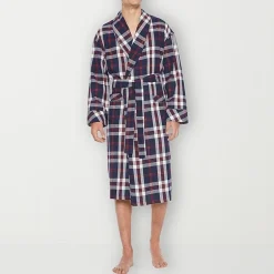 Residence Mens Big Flannel Long Sleeve Long Length Robe