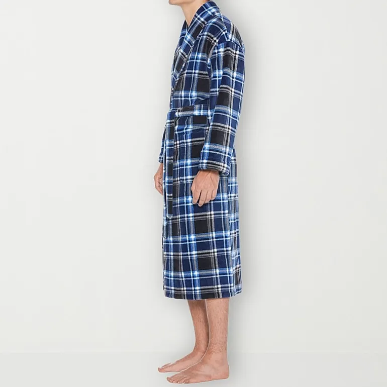 Residence Mens Big Fleece Long Sleeve Long Length Robe