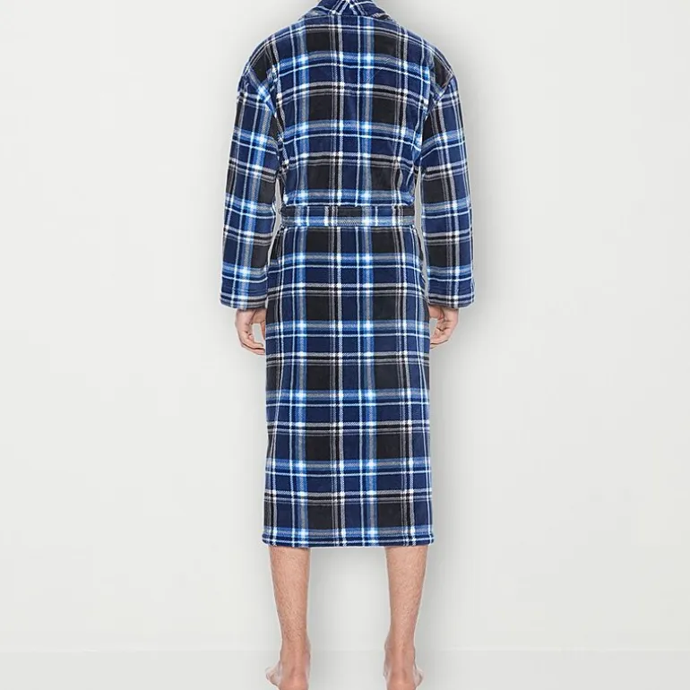 Residence Mens Big Fleece Long Sleeve Long Length Robe