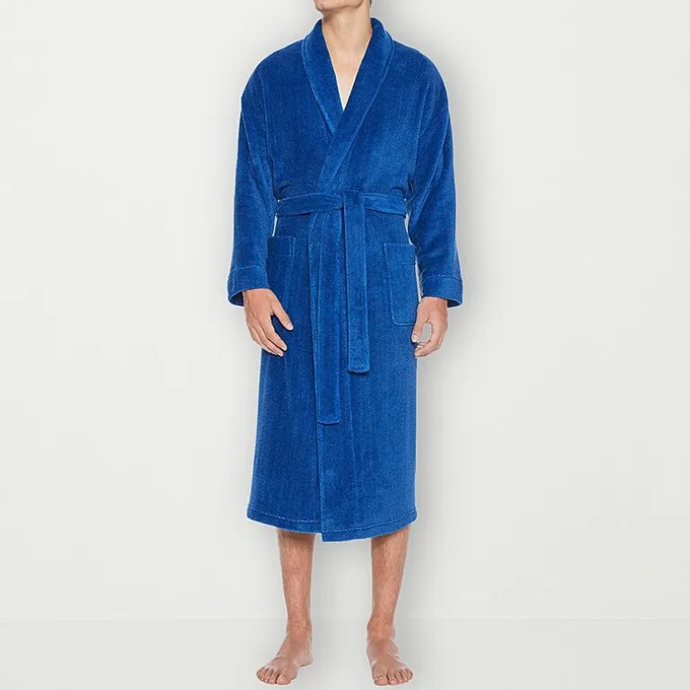 Residence Mens Big Fleece Long Sleeve Long Length Robe