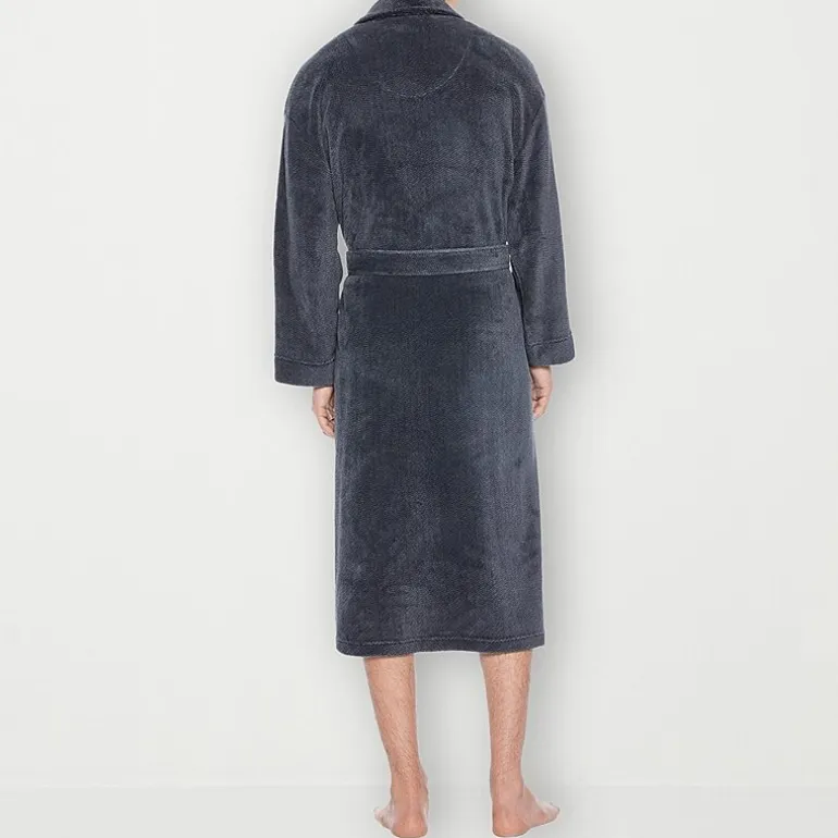 Residence Mens Big Fleece Long Sleeve Long Length Robe