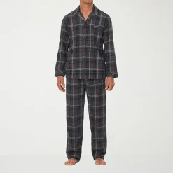 Residence Mens Flannel Long Sleeve 2-pc. Big and Tall Pajama Set
