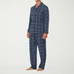 Residence Mens Flannel Long Sleeve 2-pc. Big and Tall Pajama Set