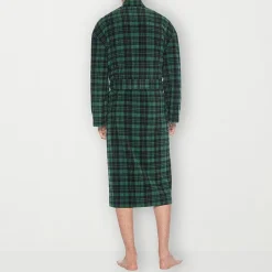 Residence Mens-Tall Fleece Kimono Robe Long Sleeve Long Length