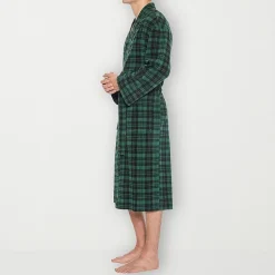 Residence Mens-Tall Fleece Kimono Robe Long Sleeve Long Length