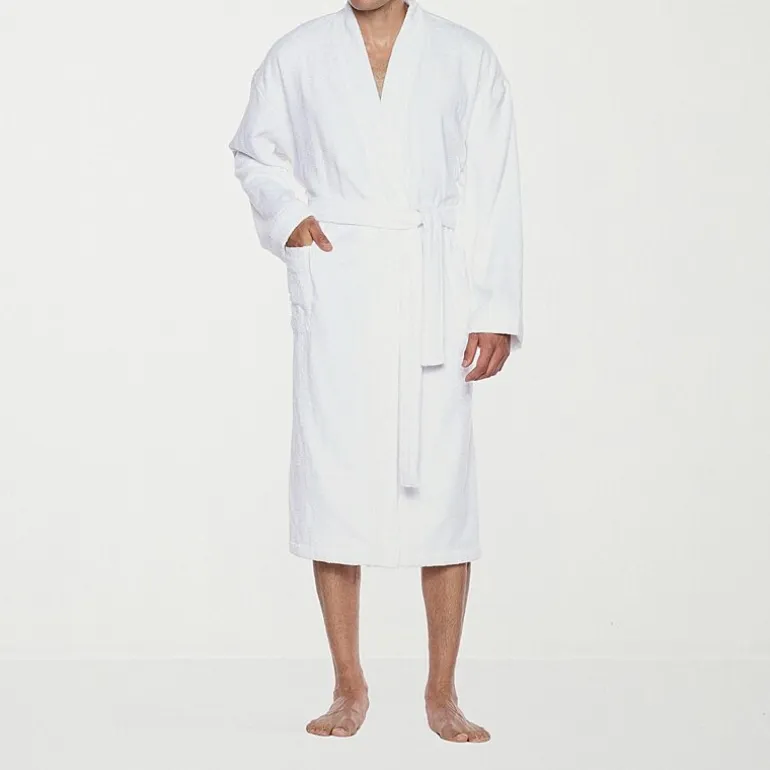 Residence Mens-Tall Terry Cloth Kimono Robe Long Sleeve Long Length