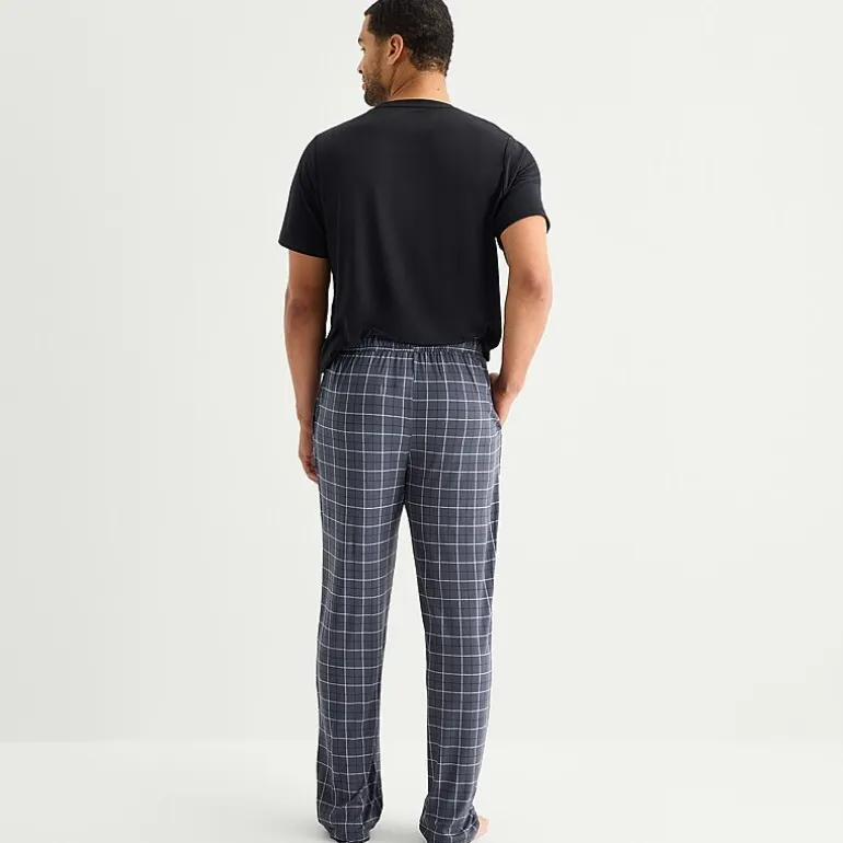 RESTWELL Mens Crew Neck Short Sleeve 2-pc. Pajama Set