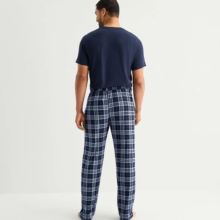 RESTWELL Mens Crew Neck Short Sleeve 2-pc. Pajama Set