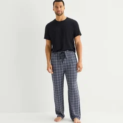 RESTWELL Mens Crew Neck Short Sleeve 2-pc. Pajama Set