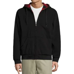 Reversible Buffalo Plaid Fleece Hoodie