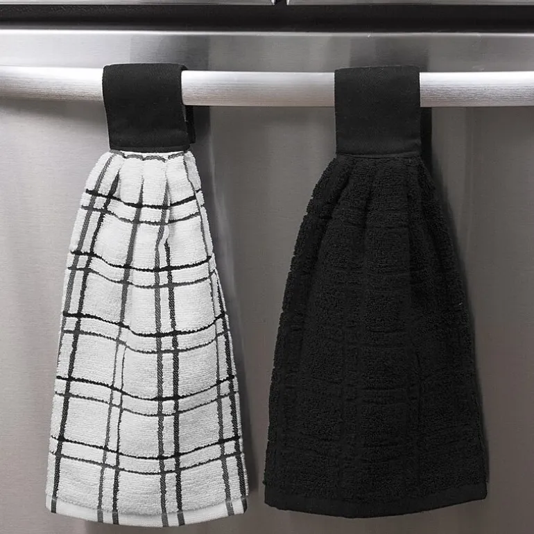 Ritz 2-pc. Solid and Multi Kitchen Tie Towel Set
