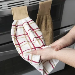 Ritz 2-pc. Solid and Multi Kitchen Tie Towel Set