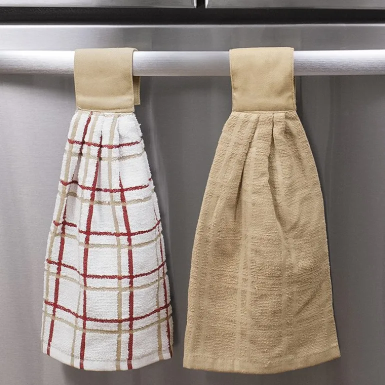 Ritz 2-pc. Solid and Multi Kitchen Tie Towel Set