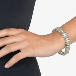 RM Rebecca Minkoff Diamond Accent Womens 14K Gold Over Brass Stretch Bracelet