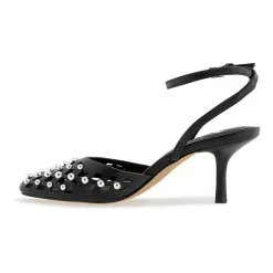 RM Rebecca Minkoff Fiona Womens Round Closed Toe Spool Heel Pumps
