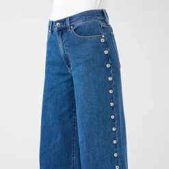 RM Rebecca Minkoff Womens High Rise Wide Leg Jean