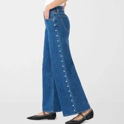 RM Rebecca Minkoff Womens High Rise Wide Leg Jean