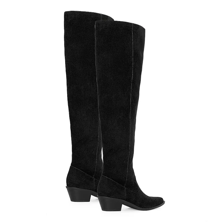 RM Rebecca Minkoff Womens Jenni Block Heel Over the Knee Boots