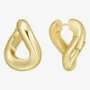 RM Rebecca Minkoff Womens 14K Gold Over Brass 3.1mm Hoop Earrings