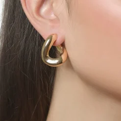 RM Rebecca Minkoff Womens 14K Gold Over Brass 3.1mm Hoop Earrings