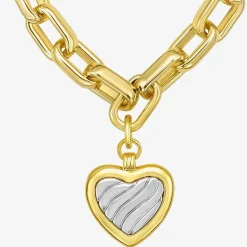 RM Rebecca Minkoff Womens 14K Gold Over Brass 17 Inch Link Necklace